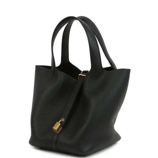 hermes Hermes Picotin Lock 22 Black Clemence Gold Hardware