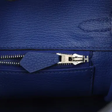 HERMÈS Pre-owned Hermes Birkin 25 Bleu Electric Togo Palladium Hardware | Thumbnail 8 HERMÈS Pre-owned Hermes Birkin 25 Bleu Electric Togo Palladium Hardware | Thumbnail 8
