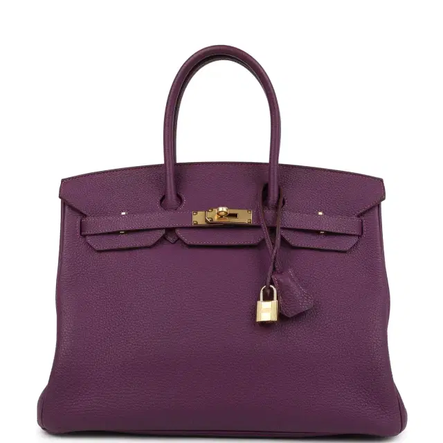 hermes Pre-owned Hermes Birkin 35 Anemone Togo Gold Hardware