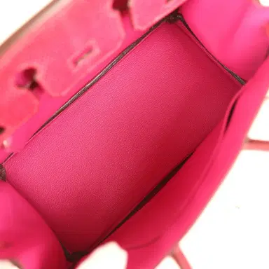 HERMÈS Vintage Hermes Birkin 25 Fuchsia Varanus Niloticus Lizard Palladium Hardware | Thumbnail 8 HERMÈS Vintage Hermes Birkin 25 Fuchsia Varanus Niloticus Lizard Palladium Hardware | Thumbnail 8