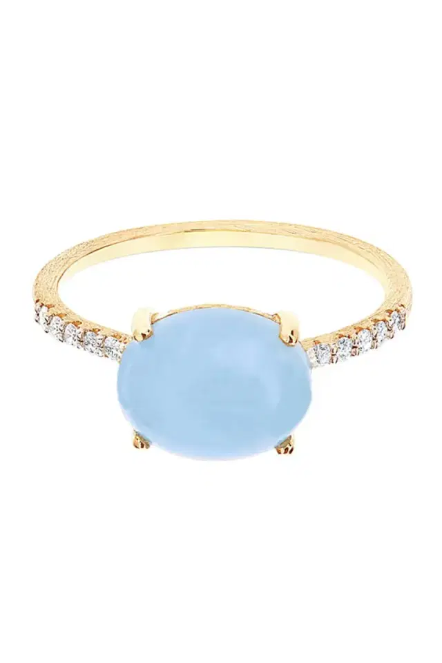 NANIS Aquamarine Diamond Azure Stackable Ring