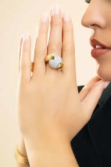 DAVID WEBB Diamond Bomboloni Ring | Thumbnail 5