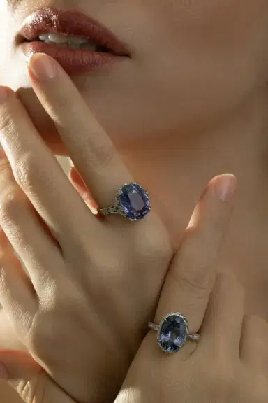CICADA Sapphire Art Deco Ring | Thumbnail 2