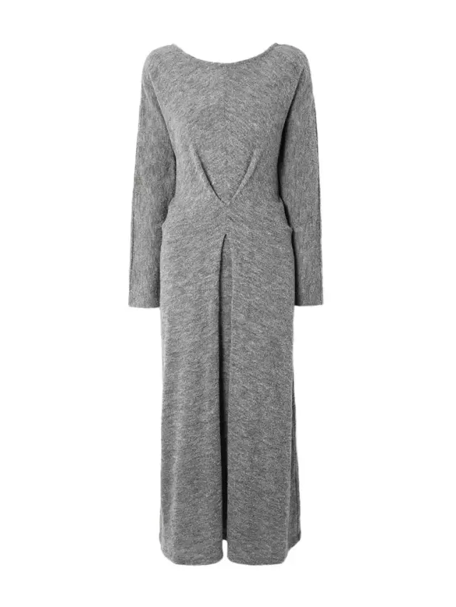 Sai Pleated Bouclé Midi Dress