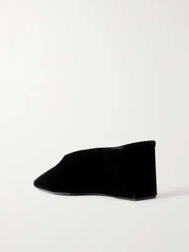 Alaïa 75 Velvet Wedge Mules | Thumbnail 3 Alaïa 75 Velvet Wedge Mules | Thumbnail 3
