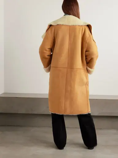 TOTEME Draped Shearling Coat | Thumbnail 3 TOTEME Draped Shearling Coat | Thumbnail 3
