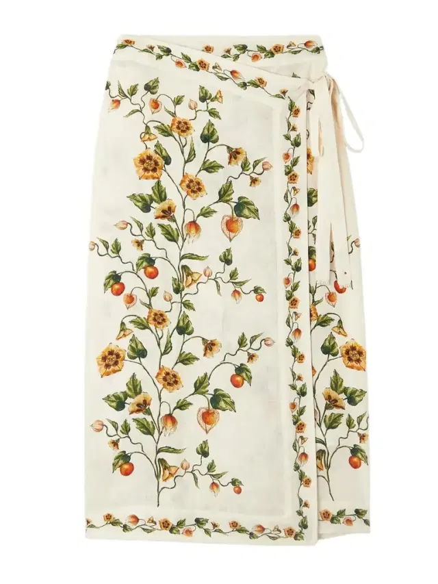 Luna Floral-print Linen Midi Wrap Pareo