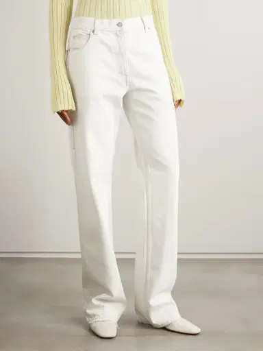 Calvin Klein Collection Distressed Mid-rise Straight-leg Jeans | Thumbnail 3 Calvin Klein Collection Distressed Mid-rise Straight-leg Jeans | Thumbnail 3