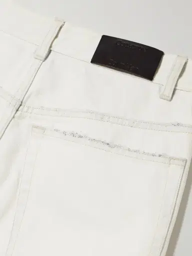 Calvin Klein Collection Distressed Mid-rise Straight-leg Jeans | Thumbnail 6 Calvin Klein Collection Distressed Mid-rise Straight-leg Jeans | Thumbnail 6