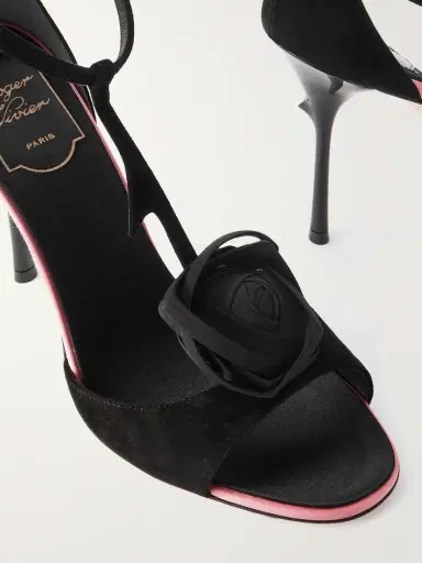 Roger Vivier Epine 100 Embellished Suede Sandals | Thumbnail 4