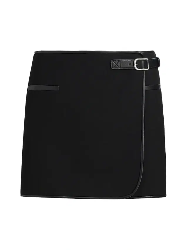 SIMKHAI Women's Sheridan Wrap-Style Miniskirt - Black