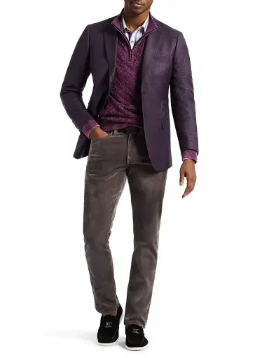 Robert Graham Men's Woodson Wool-Blend Sportcoat - Berry - Size 50 | Thumbnail 2