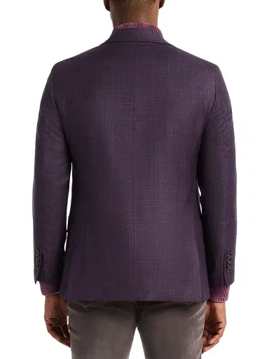 Robert Graham Men's Woodson Wool-Blend Sportcoat - Berry - Size 50 | Thumbnail 4