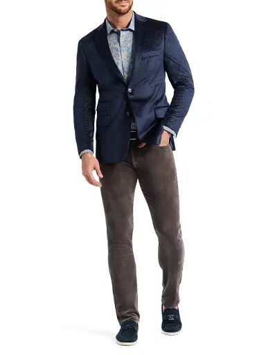 Robert Graham Men's Ramon Crosshatch Woven Sport Coat - Navy - Size 40 | Thumbnail 2 Robert Graham Men's Ramon Crosshatch Woven Sport Coat - Navy - Size 40 | Thumbnail 2