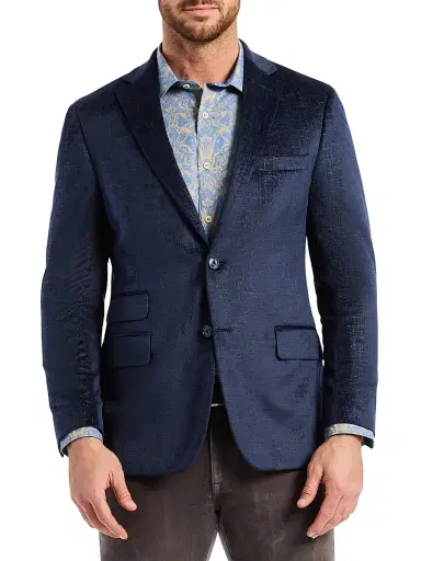 Robert Graham Men's Ramon Crosshatch Woven Sport Coat - Navy - Size 40 | Thumbnail 1 Robert Graham Men's Ramon Crosshatch Woven Sport Coat - Navy - Size 40 | Thumbnail 1