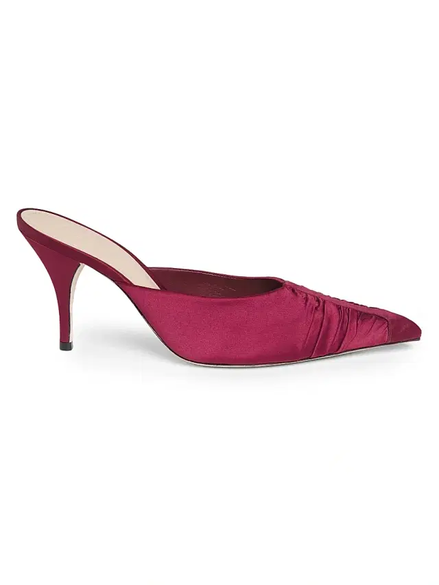 22élevé Women's 85MM Ruched Satin Mules