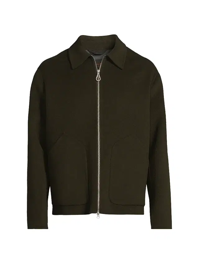 Paltò Men's Dante Wool Zip-Front Jacket - Bottle Green