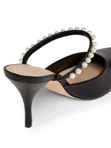 22élevé Women's 85MM Embellished Leather Mules | Thumbnail 3 22élevé Women's 85MM Embellished Leather Mules | Thumbnail 3
