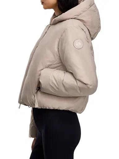 Canada Goose Women's Elba Hooded Puffer Jacket - Limestone Calcaire - Size XS | Thumbnail 4 Canada Goose Women's Elba Hooded Puffer Jacket - Limestone Calcaire - Size XS | Thumbnail 4