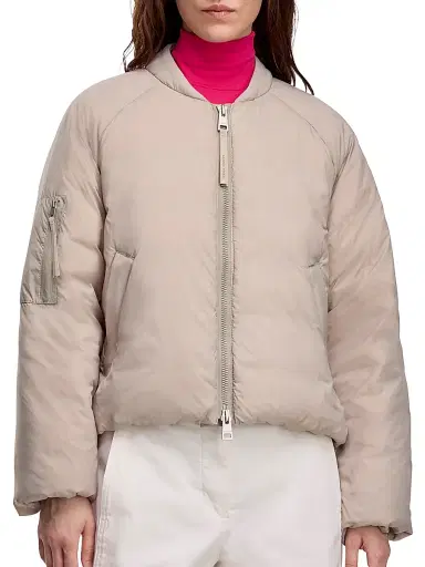 Canada Goose Women's Elba Puffer Bomber Jacket - Limestone Calcaire - Size XL | Thumbnail 3 Canada Goose Women's Elba Puffer Bomber Jacket - Limestone Calcaire - Size XL | Thumbnail 3