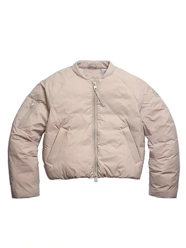 Canada Goose Women's Elba Puffer Bomber Jacket - Limestone Calcaire