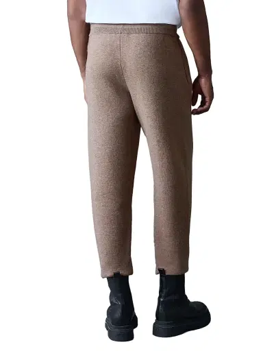 Mackage Men's Harrison Wool-Cashmere Track Pants - Coffee | Thumbnail 4