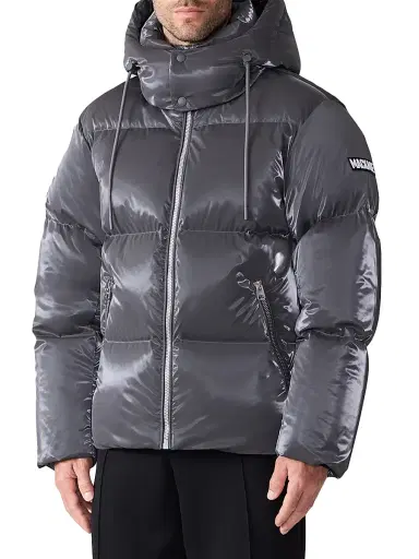 Mackage Men's Kent-GLO Hooded Puffer Jacket - Carbon - Size 46 | Thumbnail 1