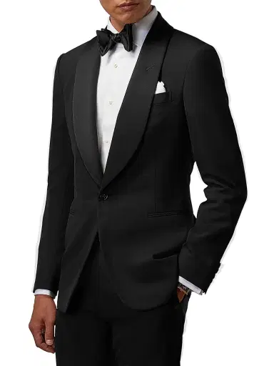 Ralph Lauren Purple Label Men's Gregory Barathea Wool Shawl-Lapel Tuxedo | Thumbnail 3 Ralph Lauren Purple Label Men's Gregory Barathea Wool Shawl-Lapel Tuxedo | Thumbnail 3