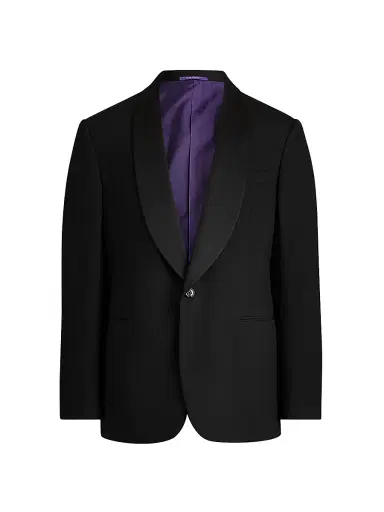 Ralph Lauren Purple Label Men's Gregory Barathea Wool Shawl-Lapel Tuxedo | Thumbnail 1 Ralph Lauren Purple Label Men's Gregory Barathea Wool Shawl-Lapel Tuxedo | Thumbnail 1