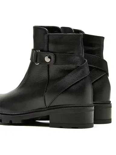 La Canadienne Women's Steven 40MM Leather Waterproof Booties - Black Leather - Size 8.5 | Thumbnail 3