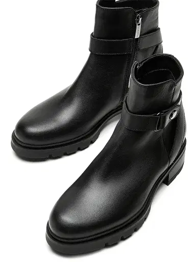 La Canadienne Women's Steven 40MM Leather Waterproof Booties - Black Leather - Size 8.5 | Thumbnail 4
