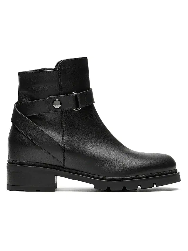 La Canadienne Women's Steven 40MM Leather Waterproof Booties - Black Leather