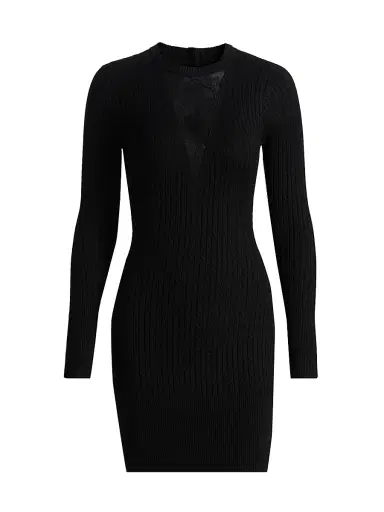 Fleur du Mal Women's Quinn Lace-Inset Minidress | Thumbnail 1 Fleur du Mal Women's Quinn Lace-Inset Minidress | Thumbnail 1