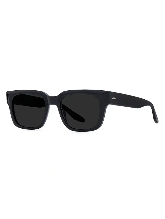 Barton Perreira Men's Zander 52MM Rectangular Sunglasses - Black