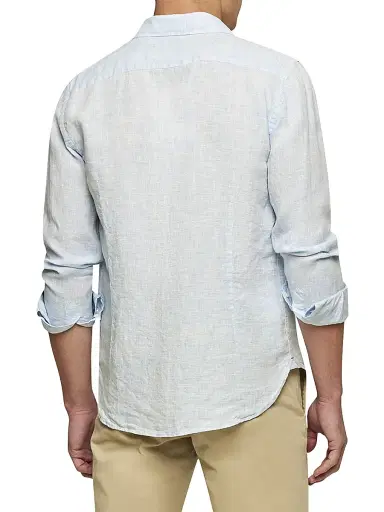 Orlebar Brown Men's Giles Linen Button-Front Sport Shirt | Thumbnail 4 Orlebar Brown Men's Giles Linen Button-Front Sport Shirt | Thumbnail 4