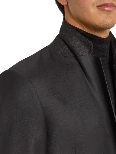 Giorgio Armani Men's Basic Wool Single-Breasted Suit - Black - Size 50 | Thumbnail 7
