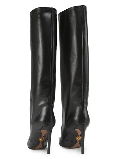 Dolce & Gabbana Women's Devotion 105MM Leather Knee Boots | Thumbnail 3 Dolce & Gabbana Women's Devotion 105MM Leather Knee Boots | Thumbnail 3