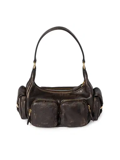 Miu Miu Women's Pocket Nappa Leather Shoulder Handle Bag - Brown | Thumbnail 3 Miu Miu Women's Pocket Nappa Leather Shoulder Handle Bag - Brown | Thumbnail 3