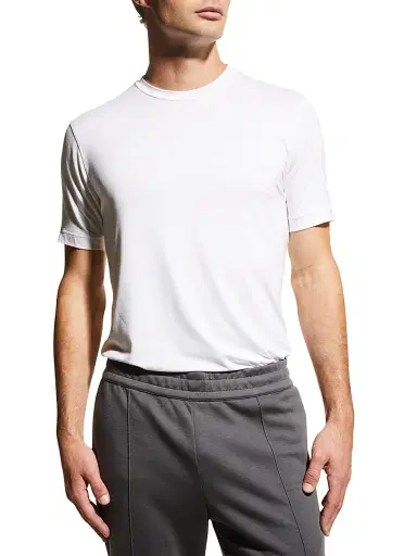 Giorgio Armani Men's Mr. Armani Stretch-Jersey Crewneck T-Shirt | Thumbnail 3 Giorgio Armani Men's Mr. Armani Stretch-Jersey Crewneck T-Shirt | Thumbnail 3