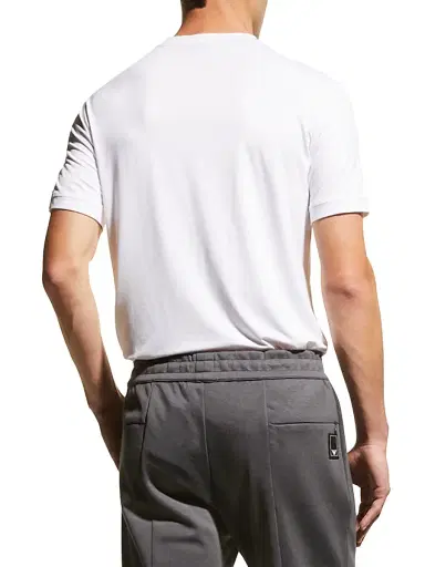 Giorgio Armani Men's Mr. Armani Stretch-Jersey Crewneck T-Shirt | Thumbnail 4 Giorgio Armani Men's Mr. Armani Stretch-Jersey Crewneck T-Shirt | Thumbnail 4