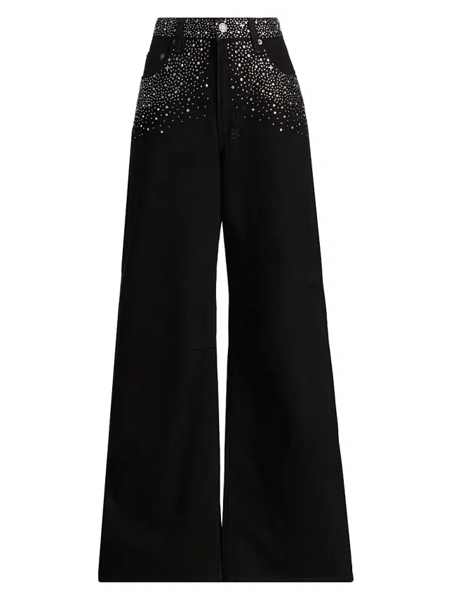 Ksubi Women's Ksuper Renaissance Wide-Leg Jeans - Black