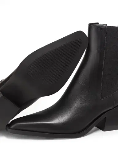 A Emery Women's Leo Leather Boots - Black - Size 11 | Thumbnail 6
