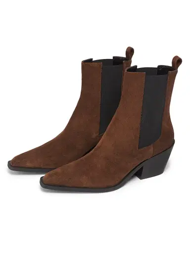 A Emery Women's Leo Suede Ankle Boots - Cognac Suede - Size 11 | Thumbnail 2