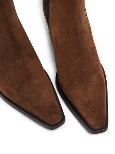 A Emery Women's Leo Suede Ankle Boots - Cognac Suede - Size 11 | Thumbnail 4