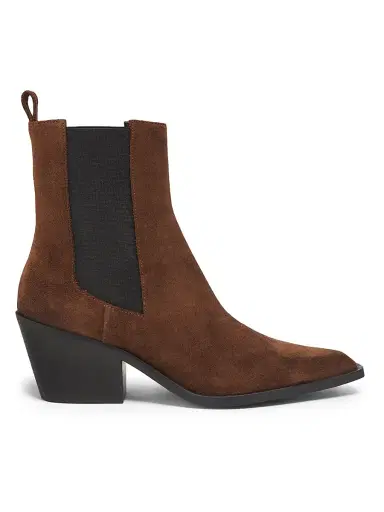 A Emery Women's Leo Suede Ankle Boots - Cognac Suede - Size 11 | Thumbnail 1