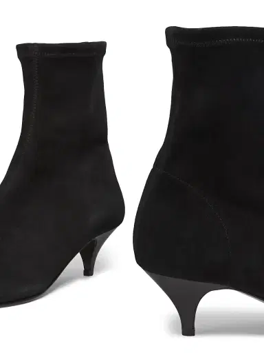 A Emery Women's Ophelia Suede Kitten-Heel Ankle Boots - Black Suede - Size 11 | Thumbnail 5