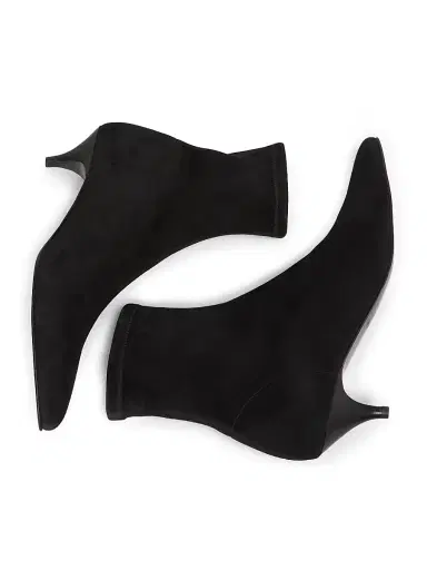 A Emery Women's Ophelia Suede Kitten-Heel Ankle Boots - Black Suede - Size 11 | Thumbnail 6
