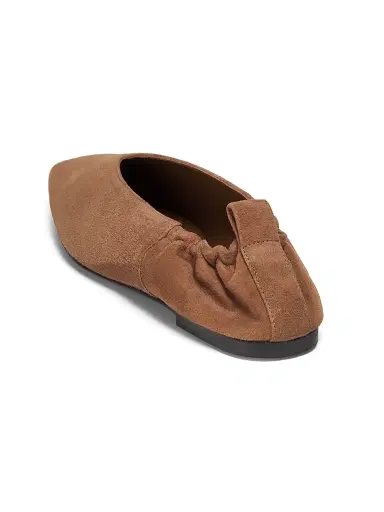 A Emery Women's Brie Suede Elasticized Ballet Flats - Cognac Suede - Size 5 | Thumbnail 3
