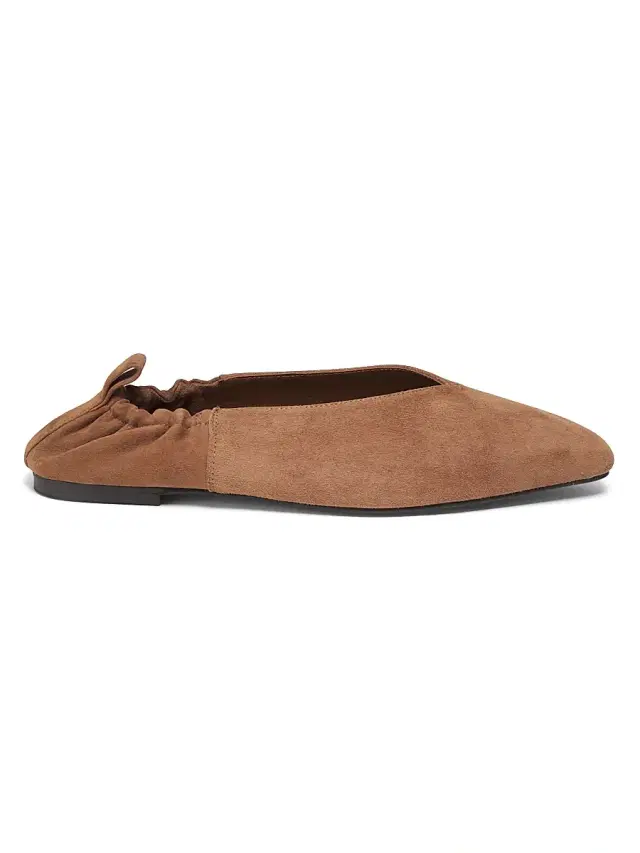 A.Emery Women's Brie Suede Elasticized Ballet Flats - Cognac Suede
