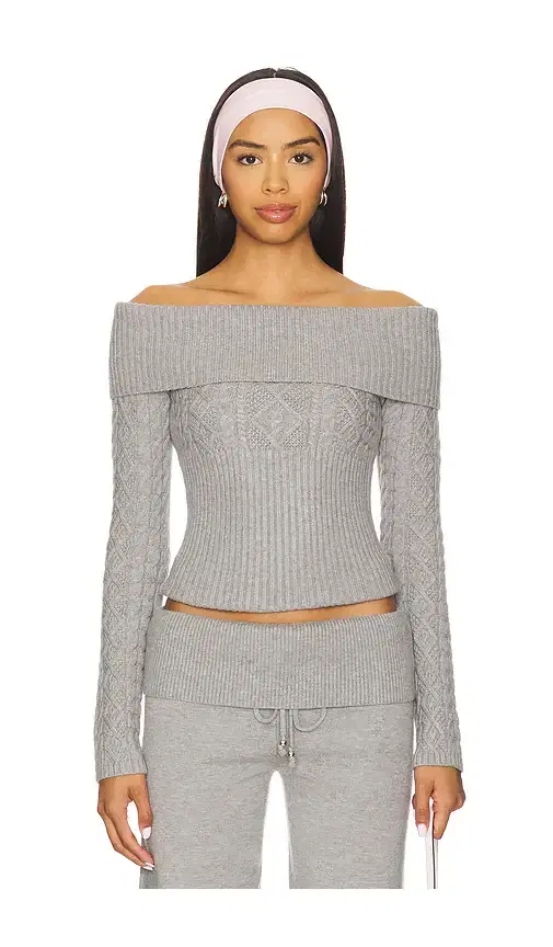 Frankies Bikinis Jazz Cable Knit Sweater